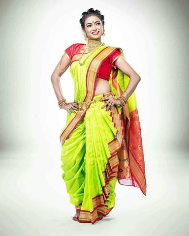 Dhoti Draping Style/Nauvari Saree wearing/How to wear dhoti saree/Saree  draping /Saundaryaa - YouTube